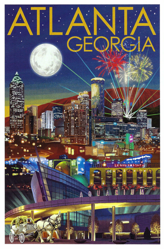 Lantern Press Postcard - Atlanta Georgia Postcard - Postcrossing Postcard