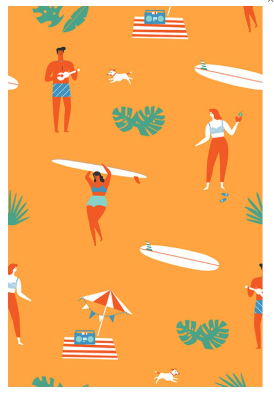 Lantern Press Postcard - Beach Pattern - Summer Vibes Postcard - Summer Postcard - Postcrossing Postcard - Postcards for Postcrossing