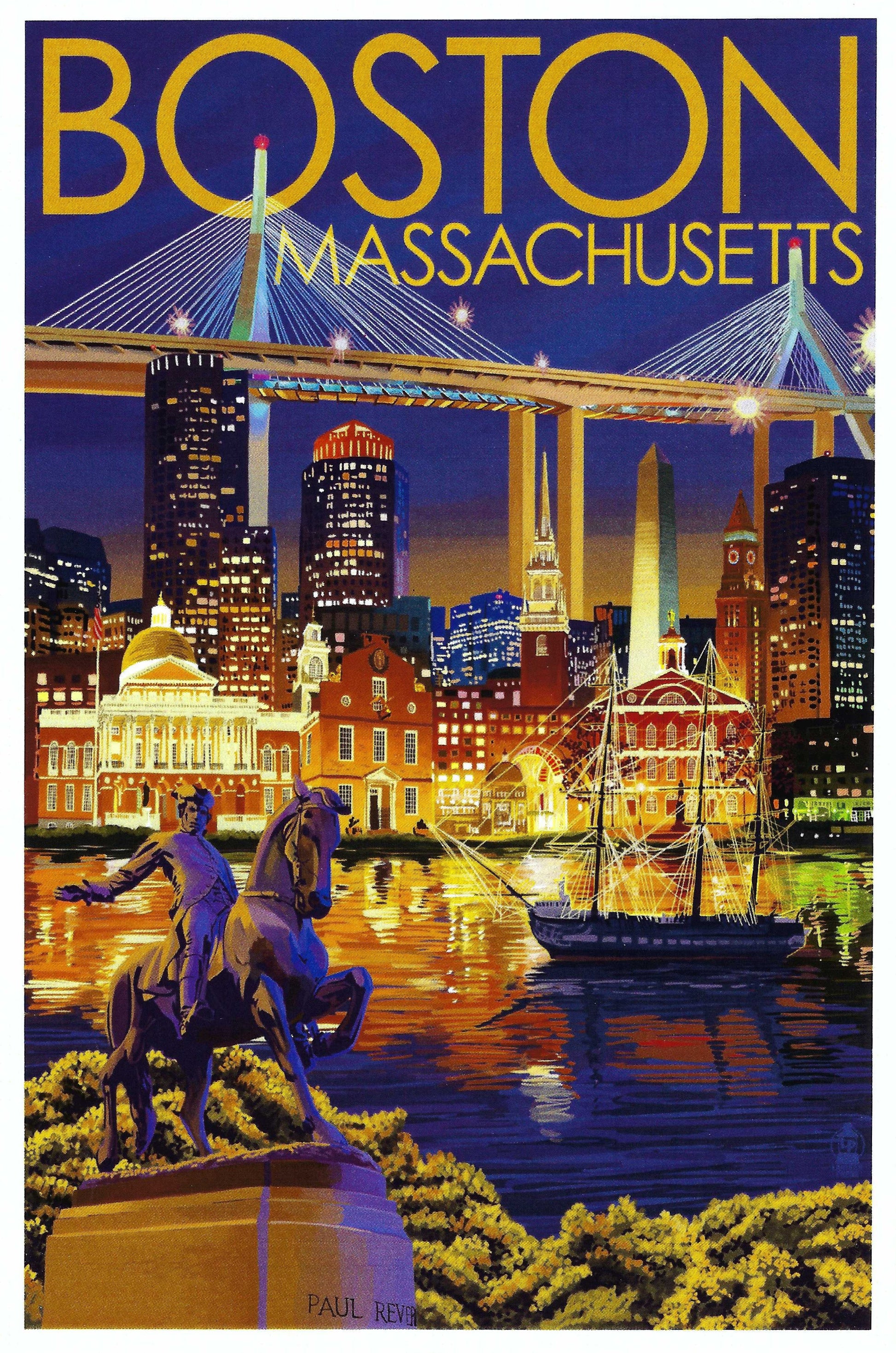 Lantern Press Postcard - Boston Massachusetts Postcard - Postcrossing Postcard - Postcards for Postcrossing