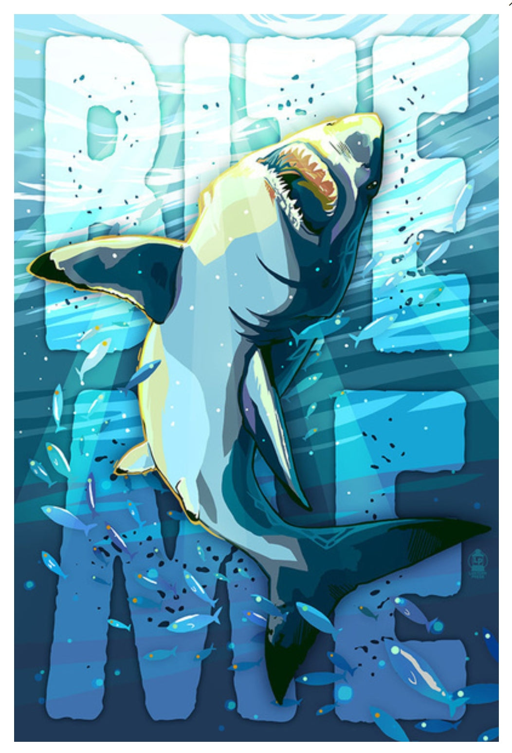 Shark Postal Pack – Postcards, Stickers & Washi Tape