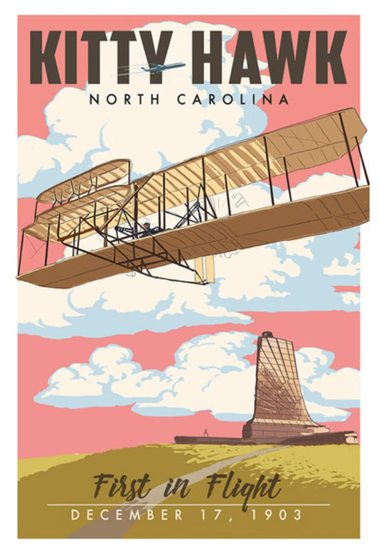 Lantern Press - Kitty Hawk - North Carolina - First in Flight - Lantern Press Postcard