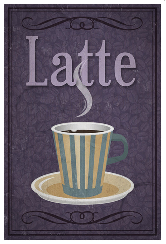 Lantern Press - Latte - Postcard