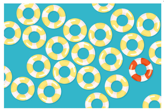 Lantern Press - Life Preservers - Postcard