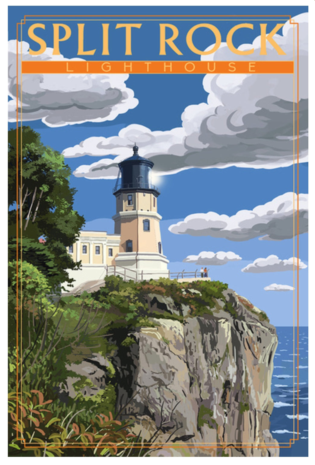 Split Rock Lighthouse - Minnesota Postcard by Lantern Press