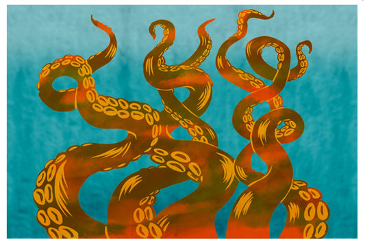 Lantern Press - Octopus Tentacles - Postcard