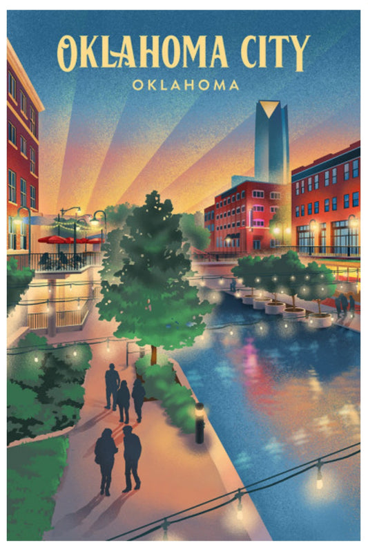 Lantern Press - Oklahoma City - Oklahoma - River Walk - Postcard