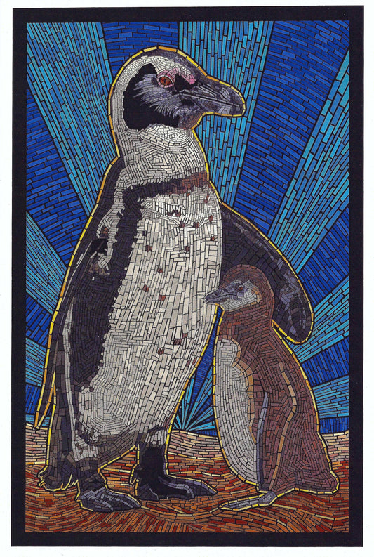 Lantern Press - Penguin - Mosaic - Postcard