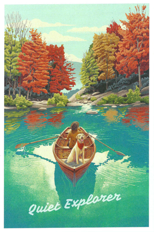 Lantern Press Postcard - Fall Postcard - Dog Postcard - Postcrossing Postcards
