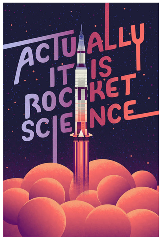 Lantern Press - Rocket Launch - Rocket Science - Spacethusiasm - Postcard