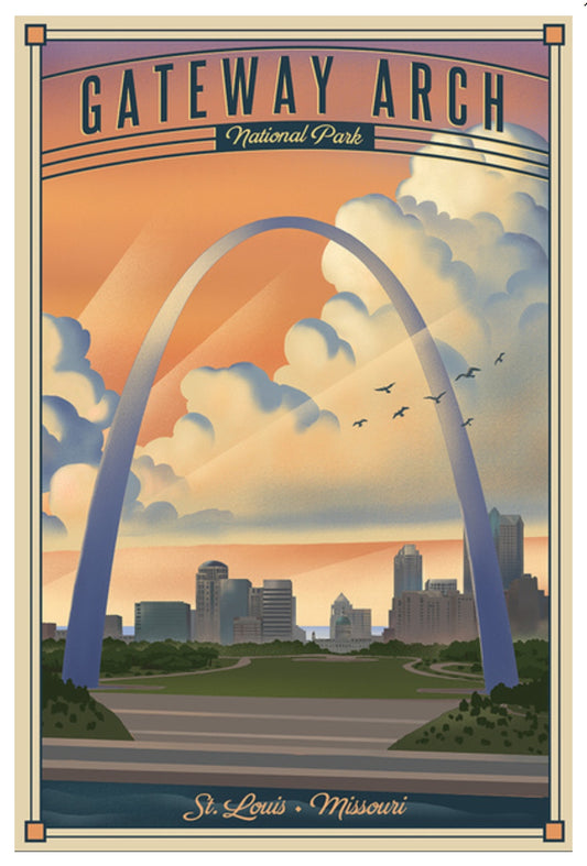 Lantern Press - St. Louis -Missouri - Gateway Arch National Park - Postcard