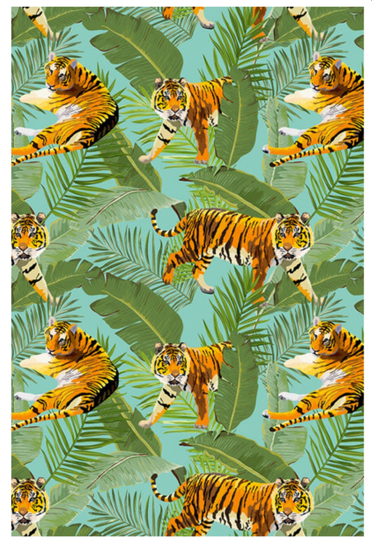 Lantern Press - Tigers and Plants - Postcard