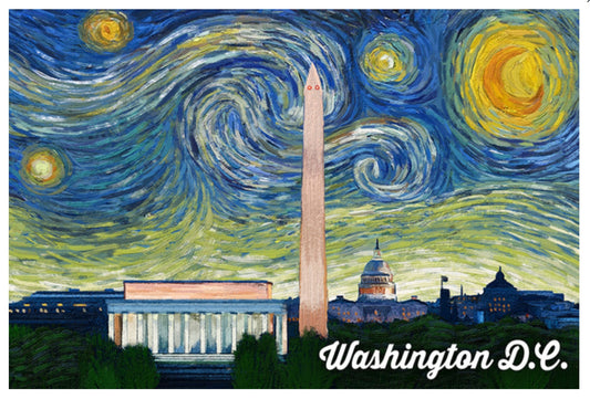 Lantern Press - Washington DC - Starry Night City Series - Postcard