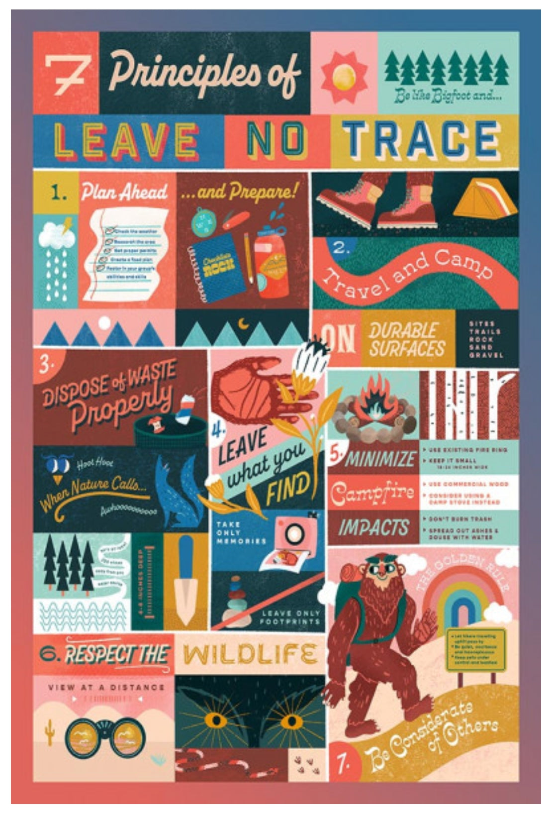 Leave No Trace Postcard by Lantern Press