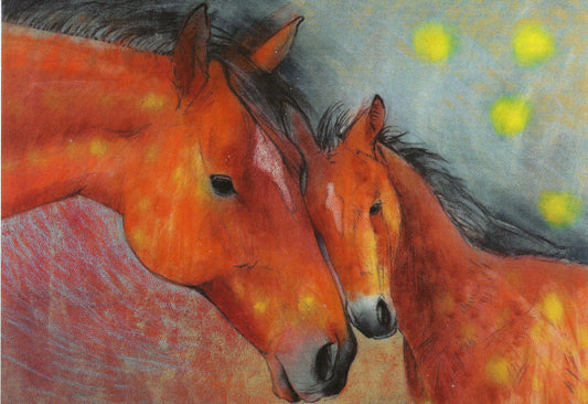 Loes Botman - Horses - Horse - Foal - Motherhood - Postcard