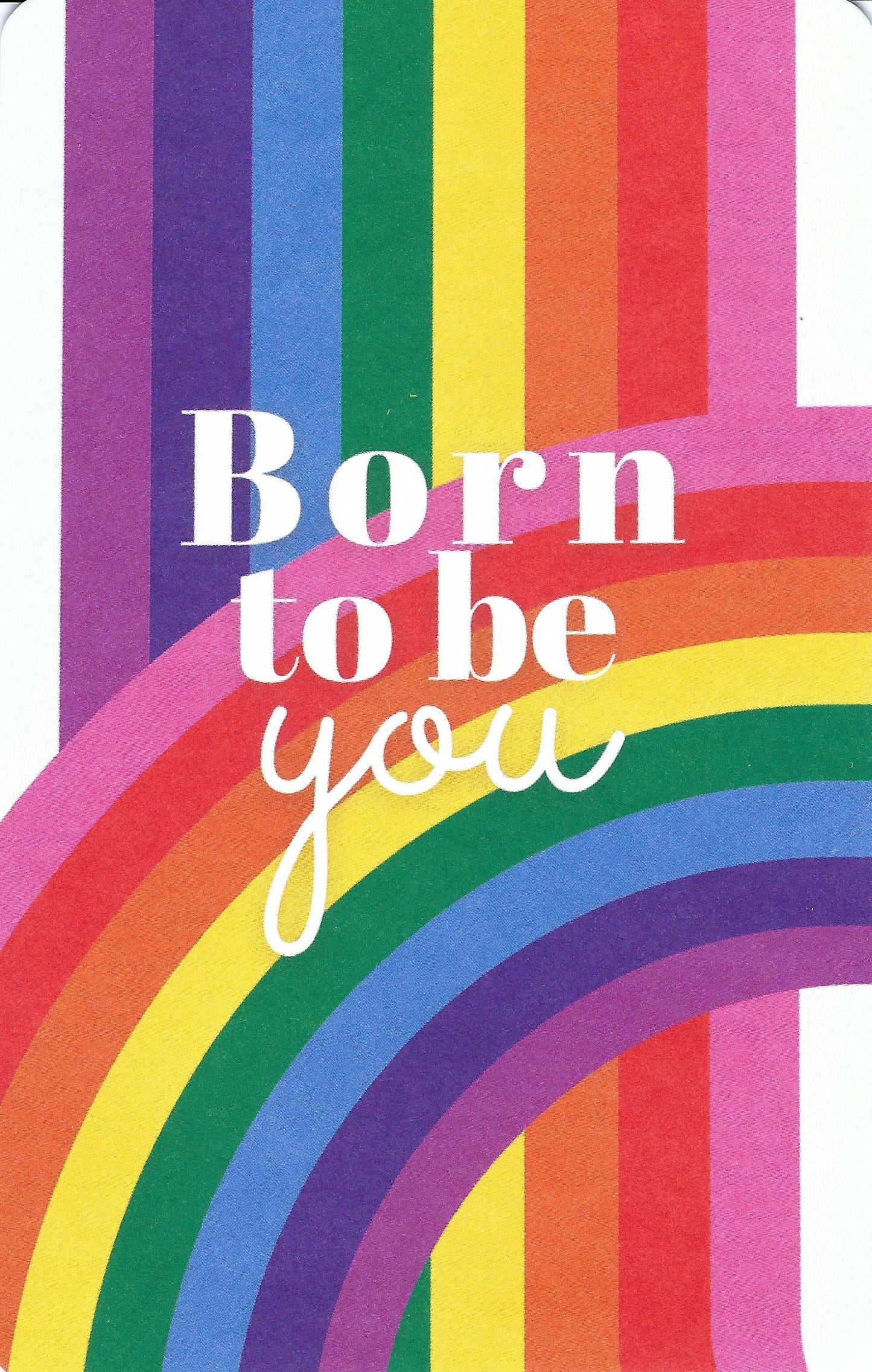 Luna Cards - Born to Be You - Rainbow - Mini Postcard