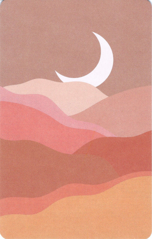 Luna Cards - Moon - Crescent Moon - Lunar Landscape - Mini Postcard
