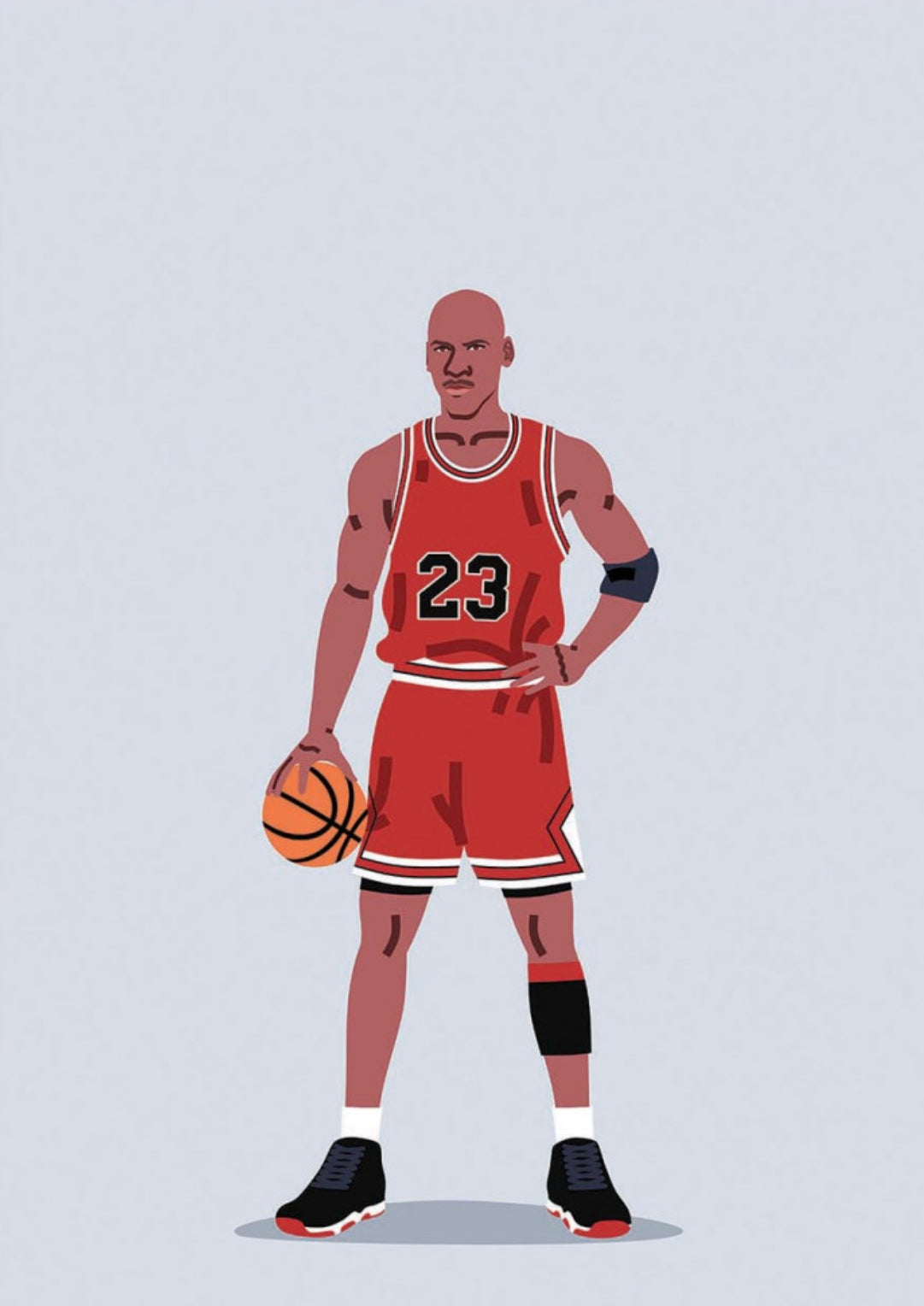 Michael Jordan Basketball Postcard by Elad Shagrir