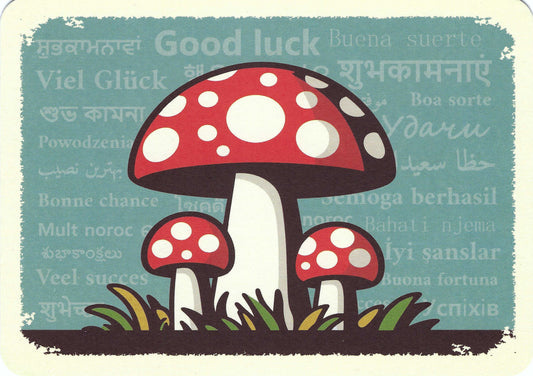 Mushroom Postcard - Good Luck by Gutrath Verlag - Mica Nor
