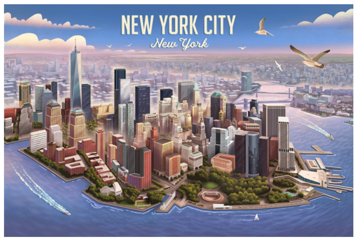 New York City, New York Postcard by Lantern Press
