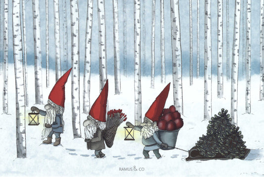 Nordic Gnomes Postcard by Ramus & Company