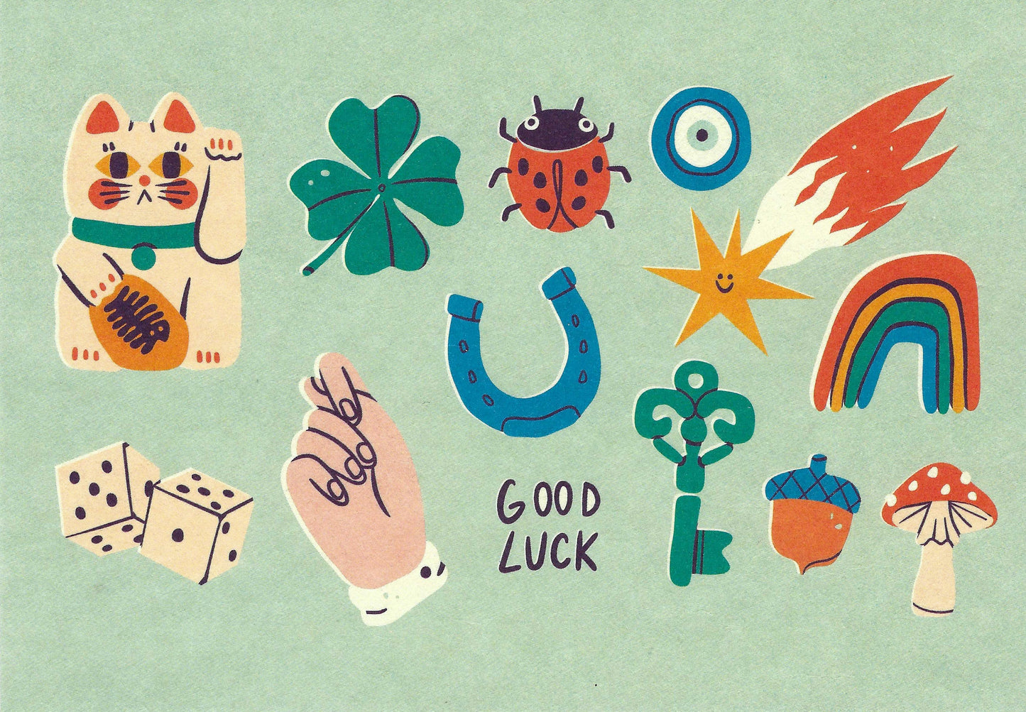 Panka - Good Luck - Modern Symbols - Postcard