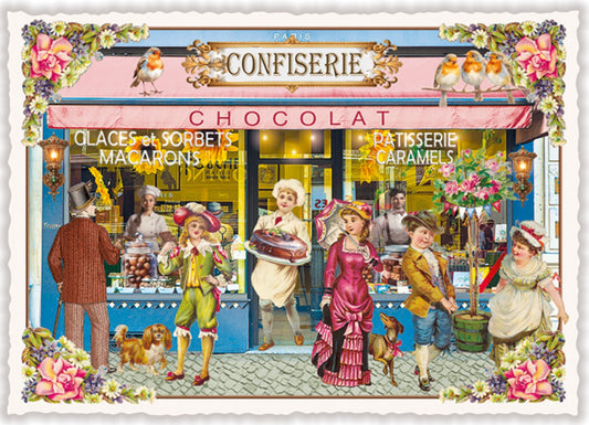 Paris France Chocolate Confectionery Postcard by Edition Tausendschön