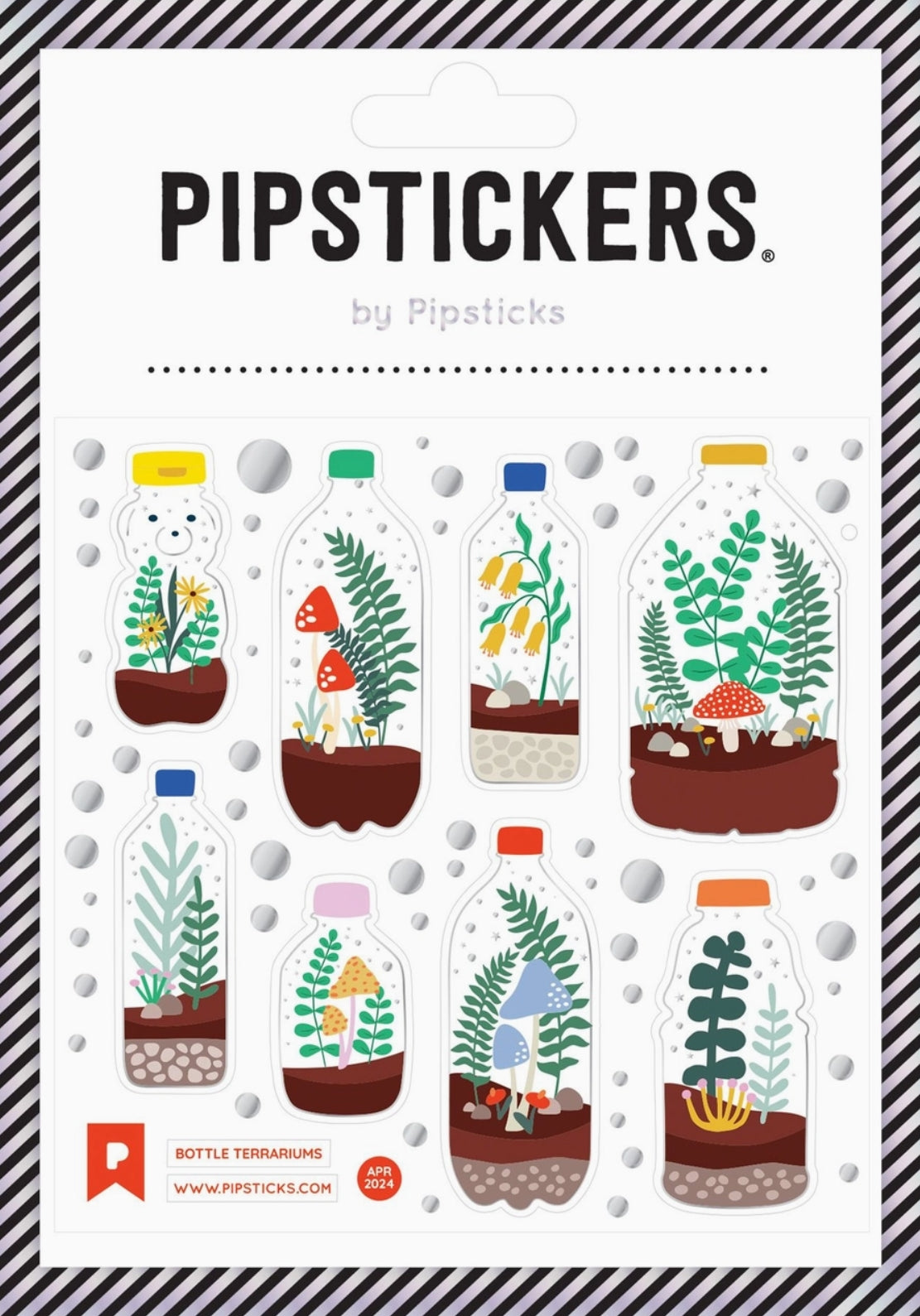 Pipsticks - Bottle Terrariums - Plants - Mushrooms - Sticker Sheet