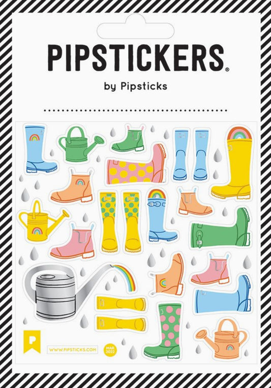 Pipsticks - Puddle Jumpers - Wellies - Boots - Rain - Sticker Sheet