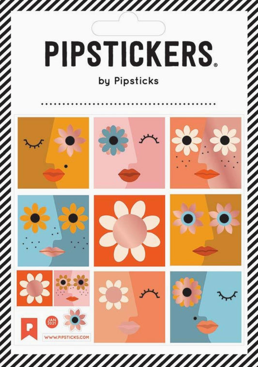 Pipsticks - Strike a Posey - Flowers - Faces - Sticker Sheet