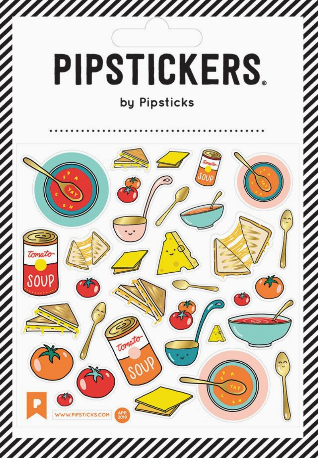 Pipsticks - Tomato Soup and Grilled Cheese - Sticker Sheet