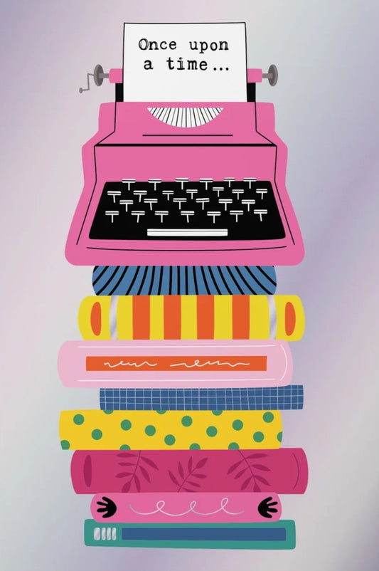 Pipsticks - Tower of Tales - Books - Books - Typewriter - Once Upon a Time - Postcard