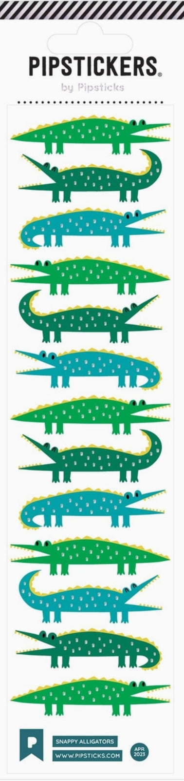Pipsticks Stickers - Alligator - Snappy Alligators - Sticker Sheet