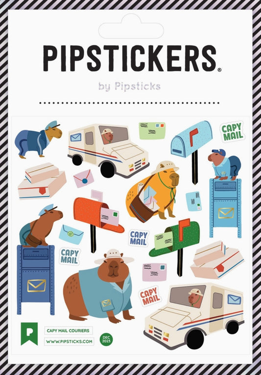 Pipsticks Stickers - Capybara - Capy Mail Couriers - Sticker Sheet