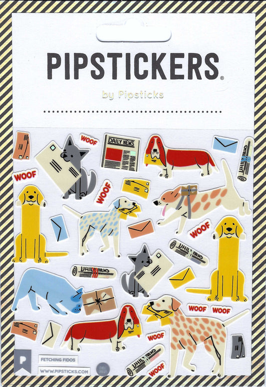 Pipsticks Stickers - Dogs - Fetching Fidos - Sticker Sheet