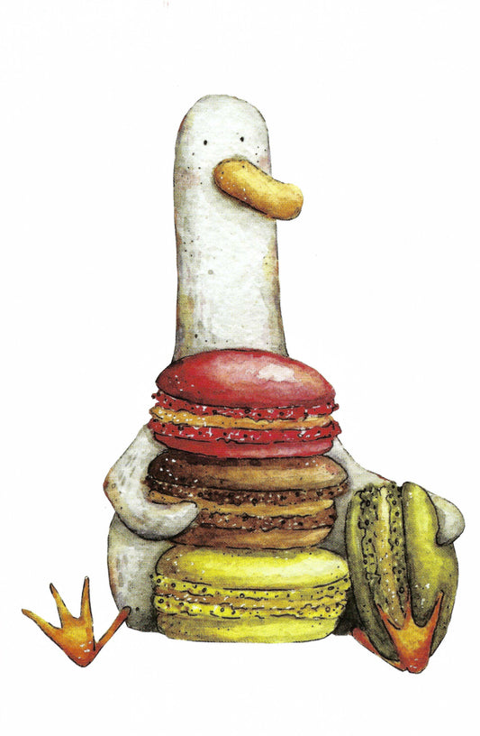 Postcardsee -Goose and Macarons - Postcard