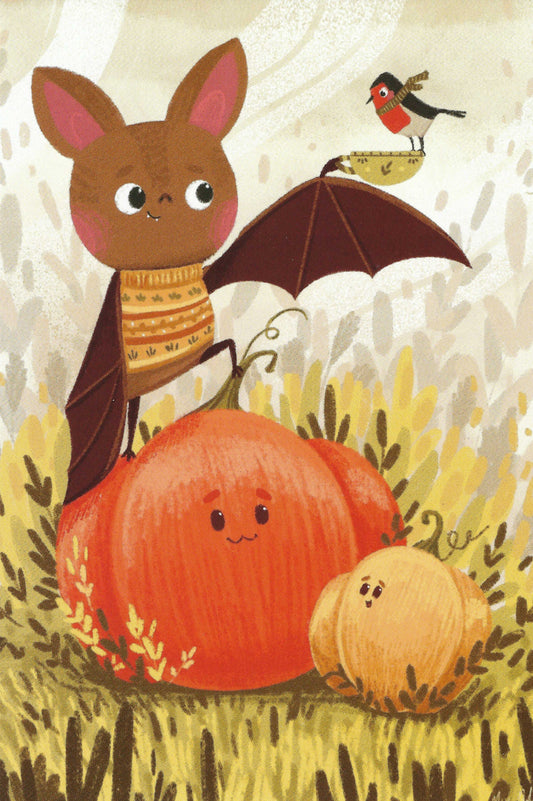 Halloween Postcard - Bat Postcard - Fall - Postcardsee - Postcrossing postcard