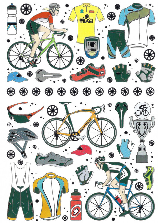 Quire - Cycling - Biking - Bicycle - Postcard with foil details