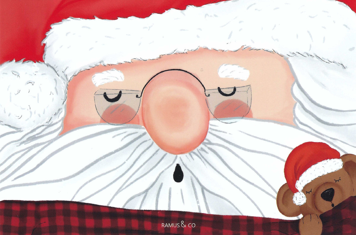 Santa's Nap Postcard by Ramus & Company