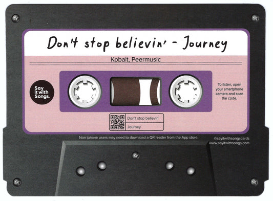 Say it with Songs - Don't Stop Believin' - Journey - Postcard