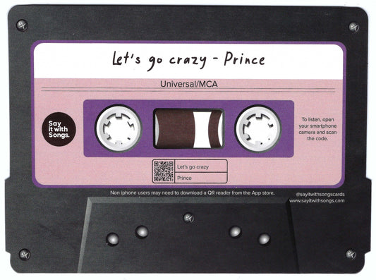Say it with Songs - Lets Go Crazy - Prince - Postcard