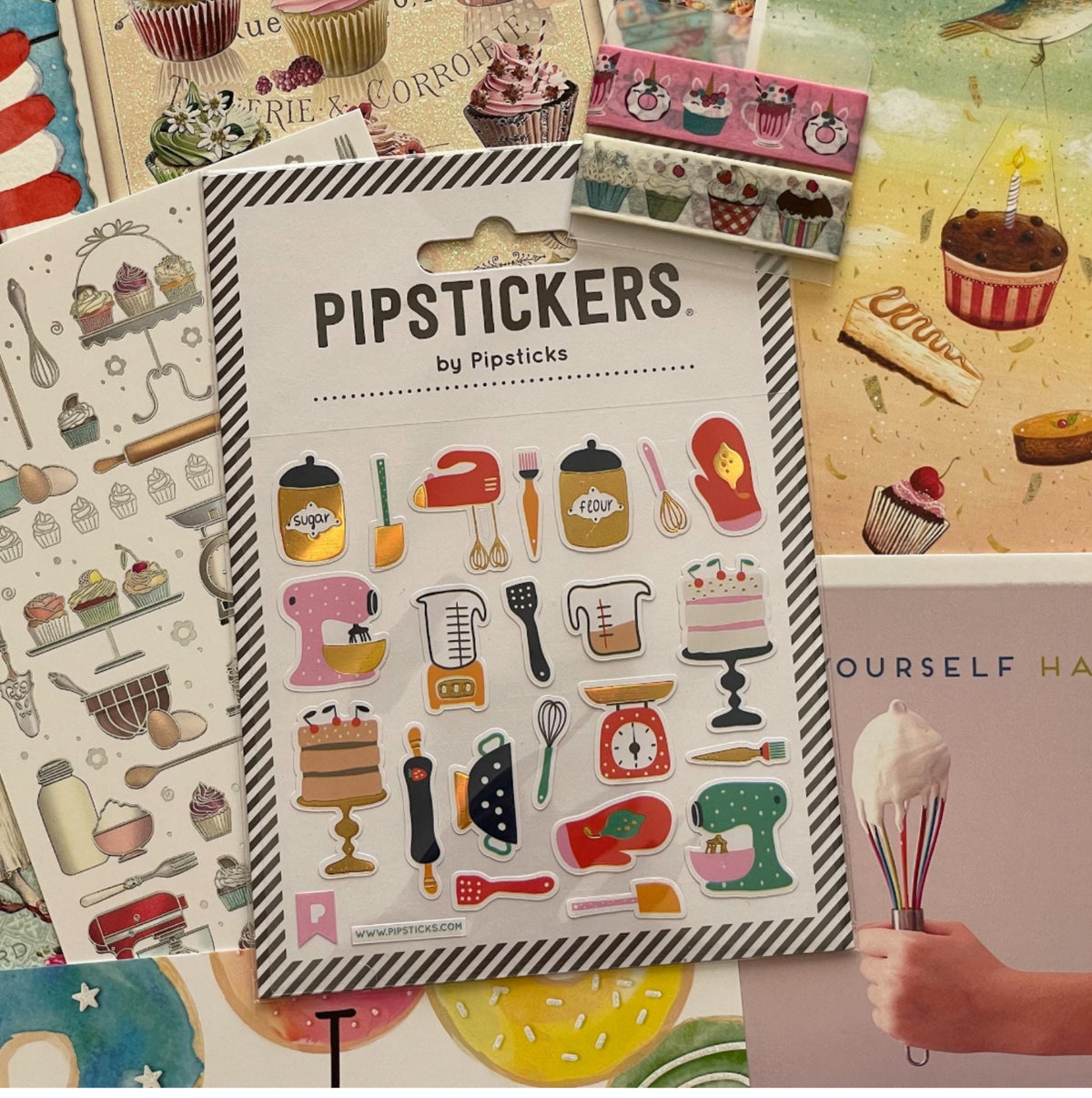 Sweet Treats Postal Pack – Postcards, Stickers & Washi Tape