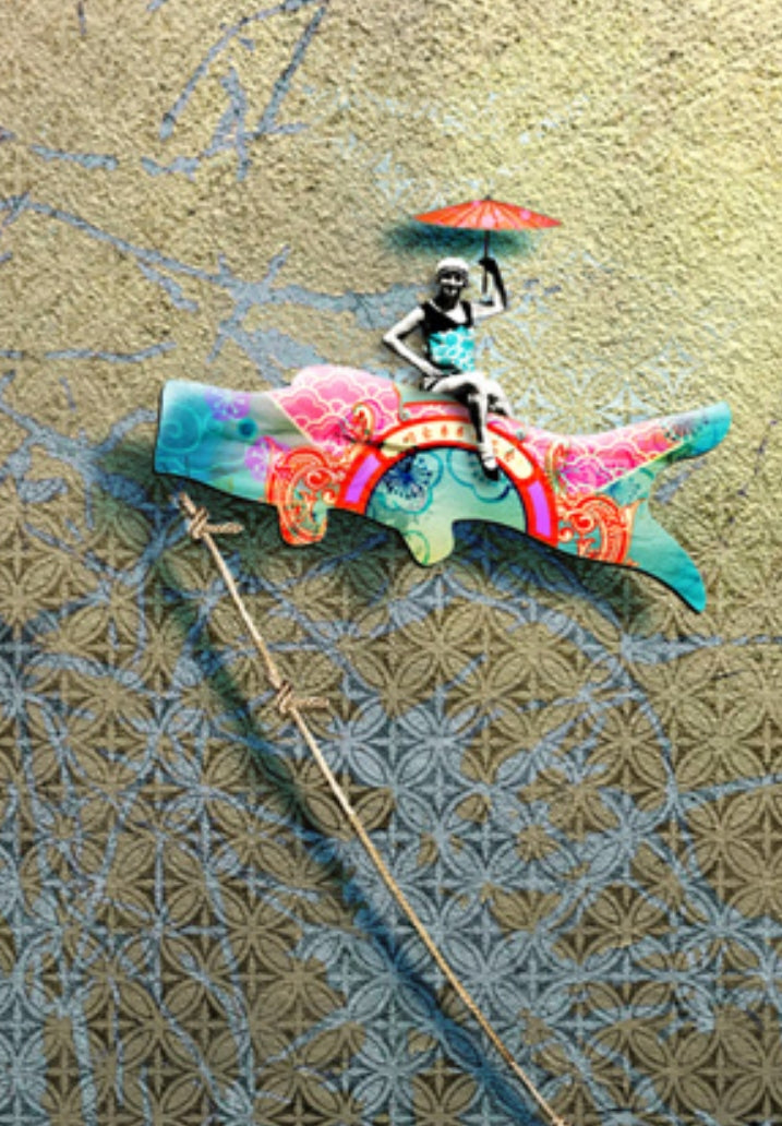 Koinobori Postcard by Nobis Design with foil details
