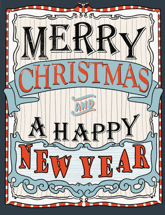 Merry Christmas and a Happy New Year Postcard by Ramus &amp; Company