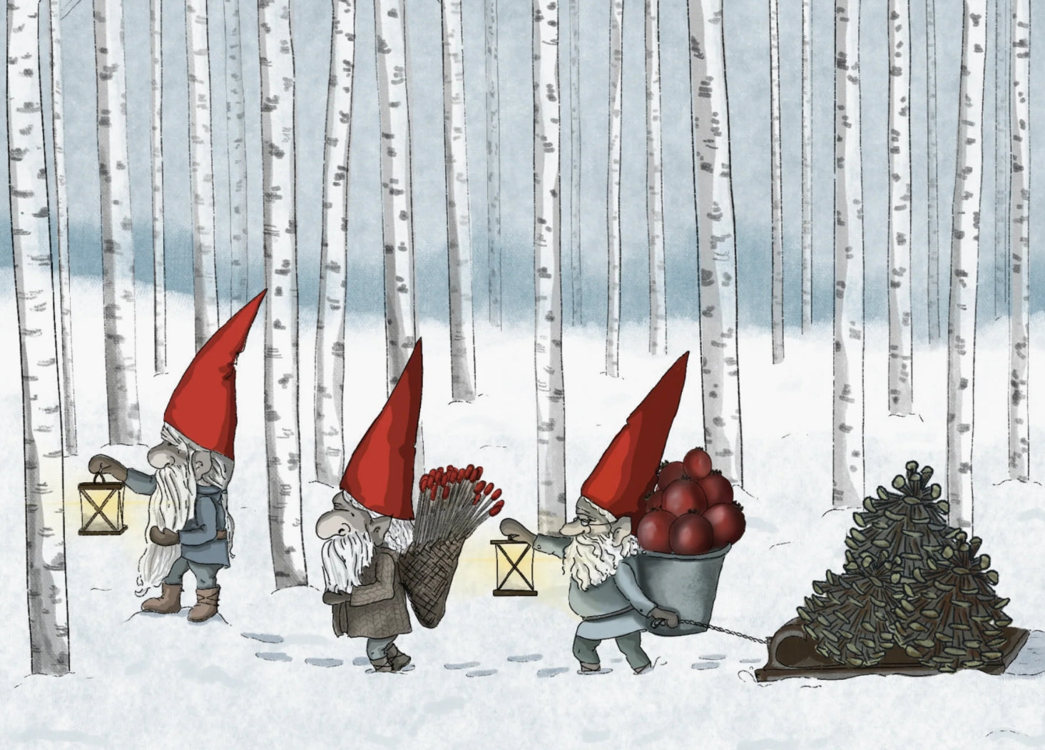 Nordic Gnomes Postcard by Ramus & Company