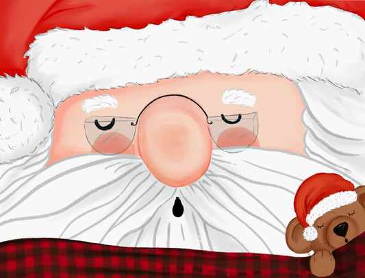 Santa's Nap Postcard by Ramus & Company