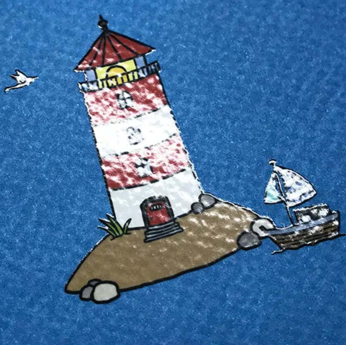 Lighthouse Postcard by Charles Bartsch with varnish details