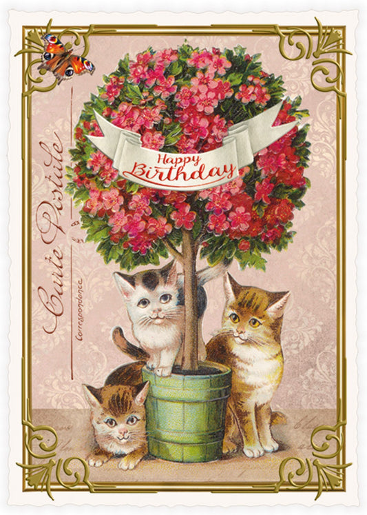 Happy Birthday Cats Postcard by Edition Tausendschön