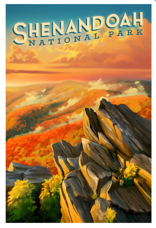 Shenandoah National Park, Virginia Postcard by Lantern Press