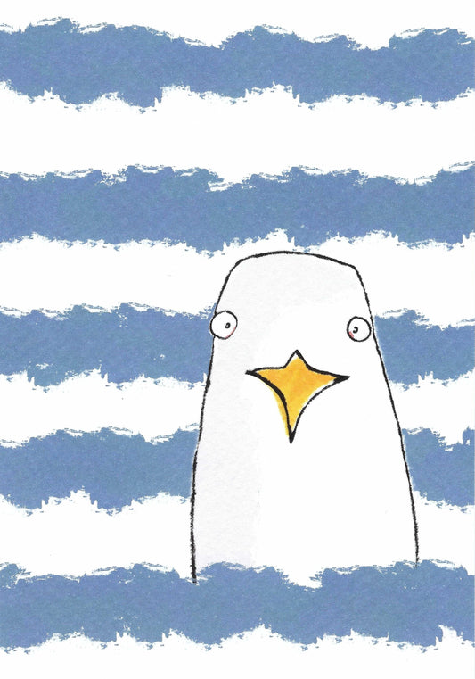 Skowronski and Koch - Seagull in Waves - Postcard