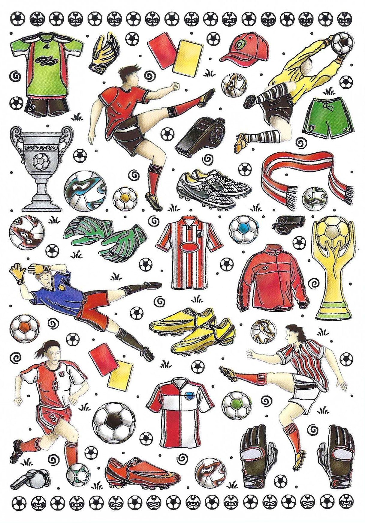 Soccer / Football Postcard by Quire with Foil Details